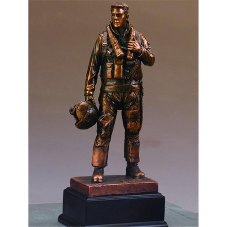 MARIAN IMPORTS Marian Imports F54208 Air Force Bronze Plated Resin Sculpture 54208